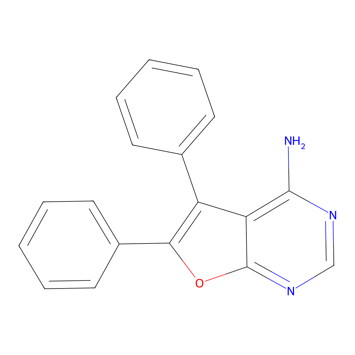 5,6-Diphenylfuro[2,3-d]pyrimidin-4-amine molecular structure, CAS 5207-52-3