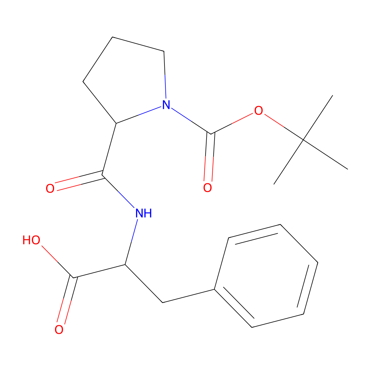Boc-pro-phe-OH molecular structure, CAS 52071-65-5