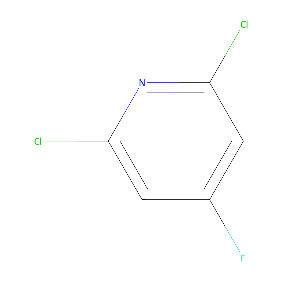 2,6-Dichloro-4-fluoropyridine molecular structure, CAS 52074-49-4
