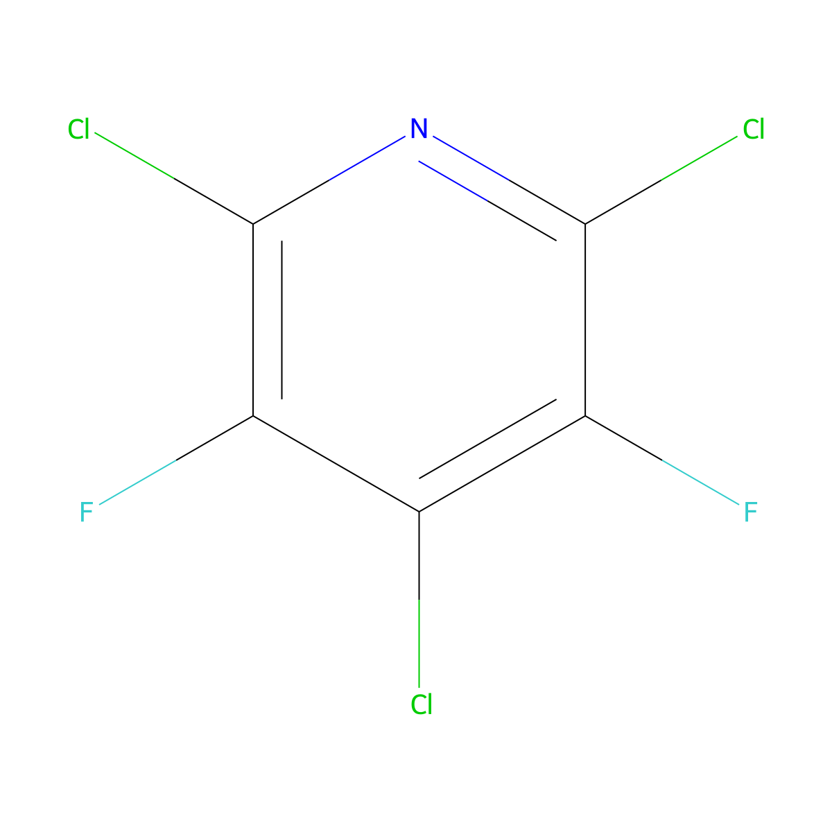 2,4,6-Trichloro-3,5-difluoropyridine molecular structure, CAS 52074-51-8
