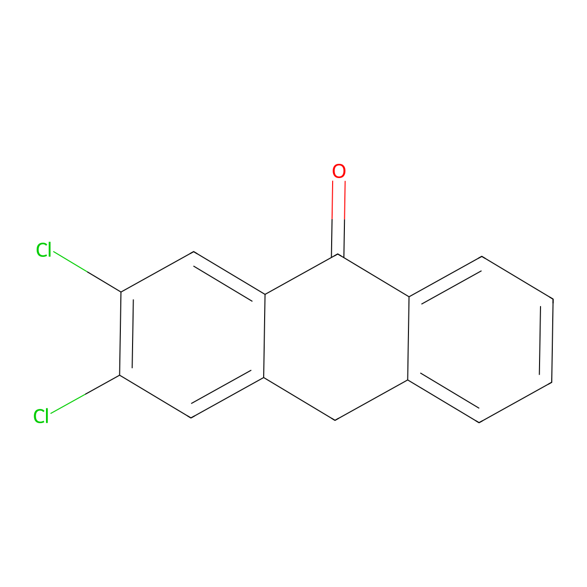 2,3-Dichloroanthracen-9(10H)-one molecular structure, CAS 52075-62-4