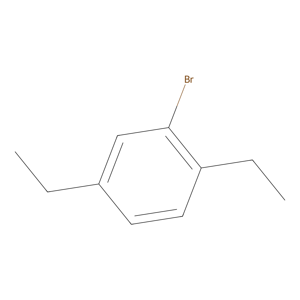 2-Bromo-1,4-diethylbenzene molecular structure, CAS 52076-43-4