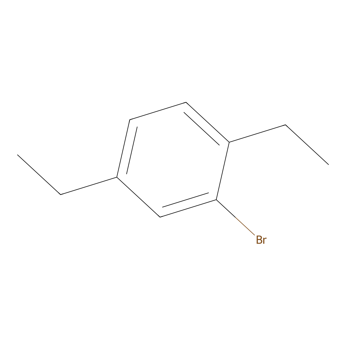 2-Bromo-1,4-diethylbenzene molecular structure, CAS 52076-43-4