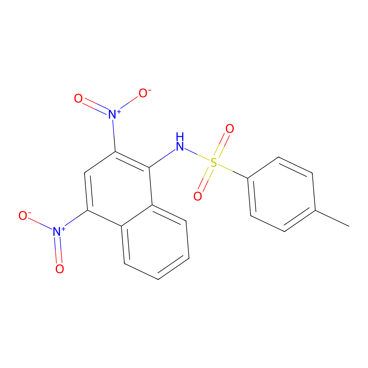 N-(2,4-Dinitro-1-naphthyl)-P-toluenesulfonamide molecular structure, CAS 52077-96-0