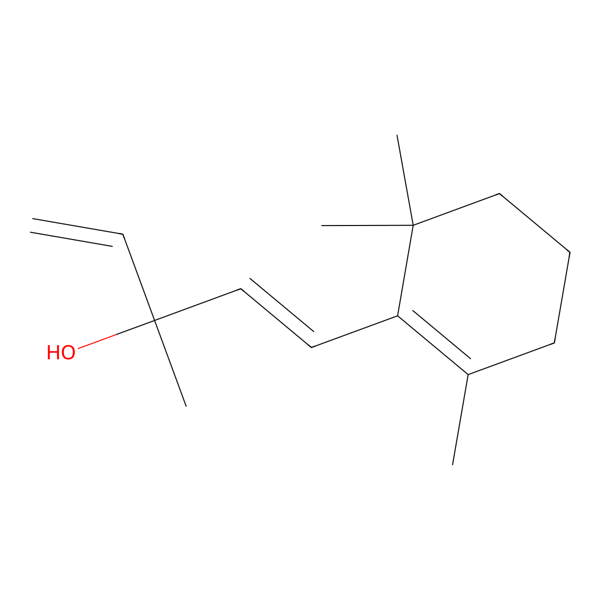 1,4-Pentadien-3-ol, 3-methyl-1-(2,6,6-trimethyl-1-cyclohexen-1-yl)- molecular structure, CAS 5208-93-5