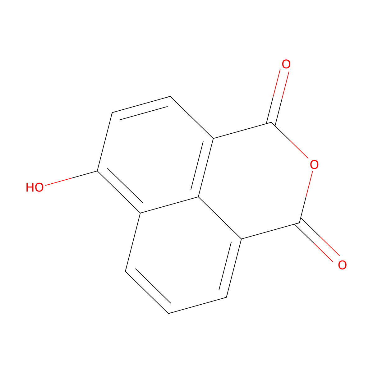 4-Hydroxy-1,8-naphthalenedicarboxylic anhydride molecular structure, CAS 52083-08-6
