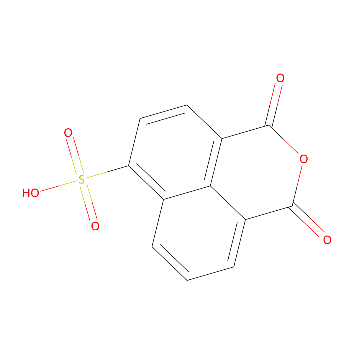 1H,3H-Naphtho[1,8-cd]pyran-6-sulfonic acid, 1,3-dioxo- molecular structure, CAS 52083-12-2