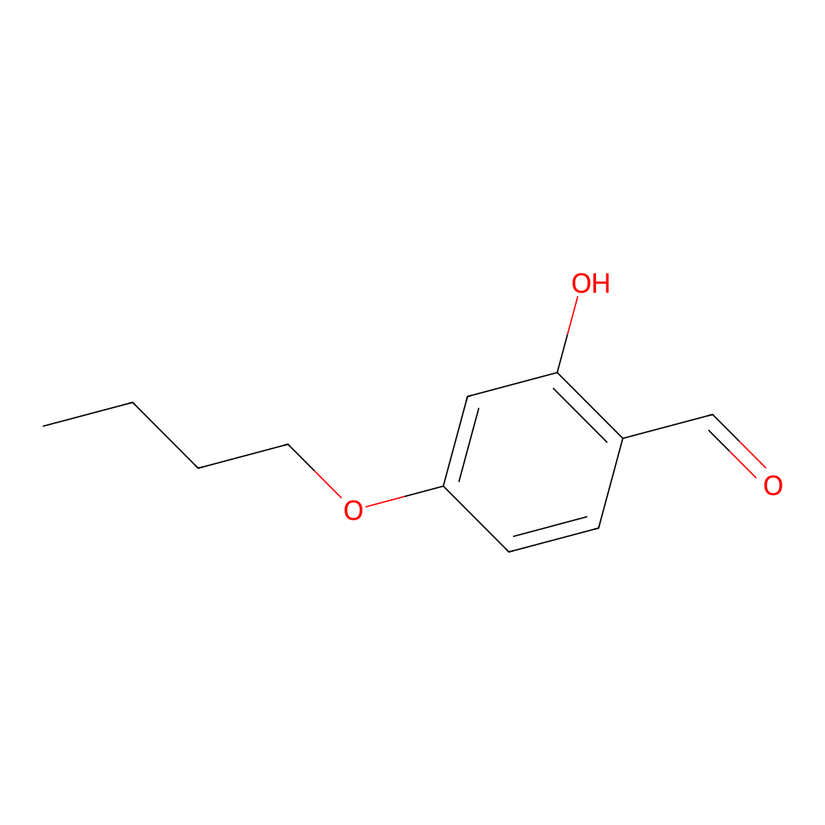 4-Butoxy-2-hydroxybenzaldehyde molecular structure, CAS 52085-13-9