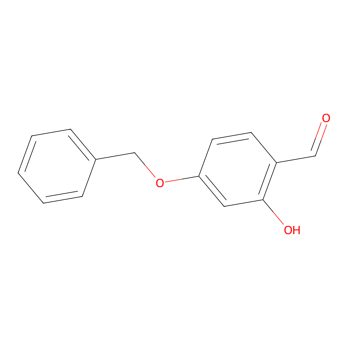 4-Benzyloxy-2-hydroxybenzaldehyde molecular structure, CAS 52085-14-0