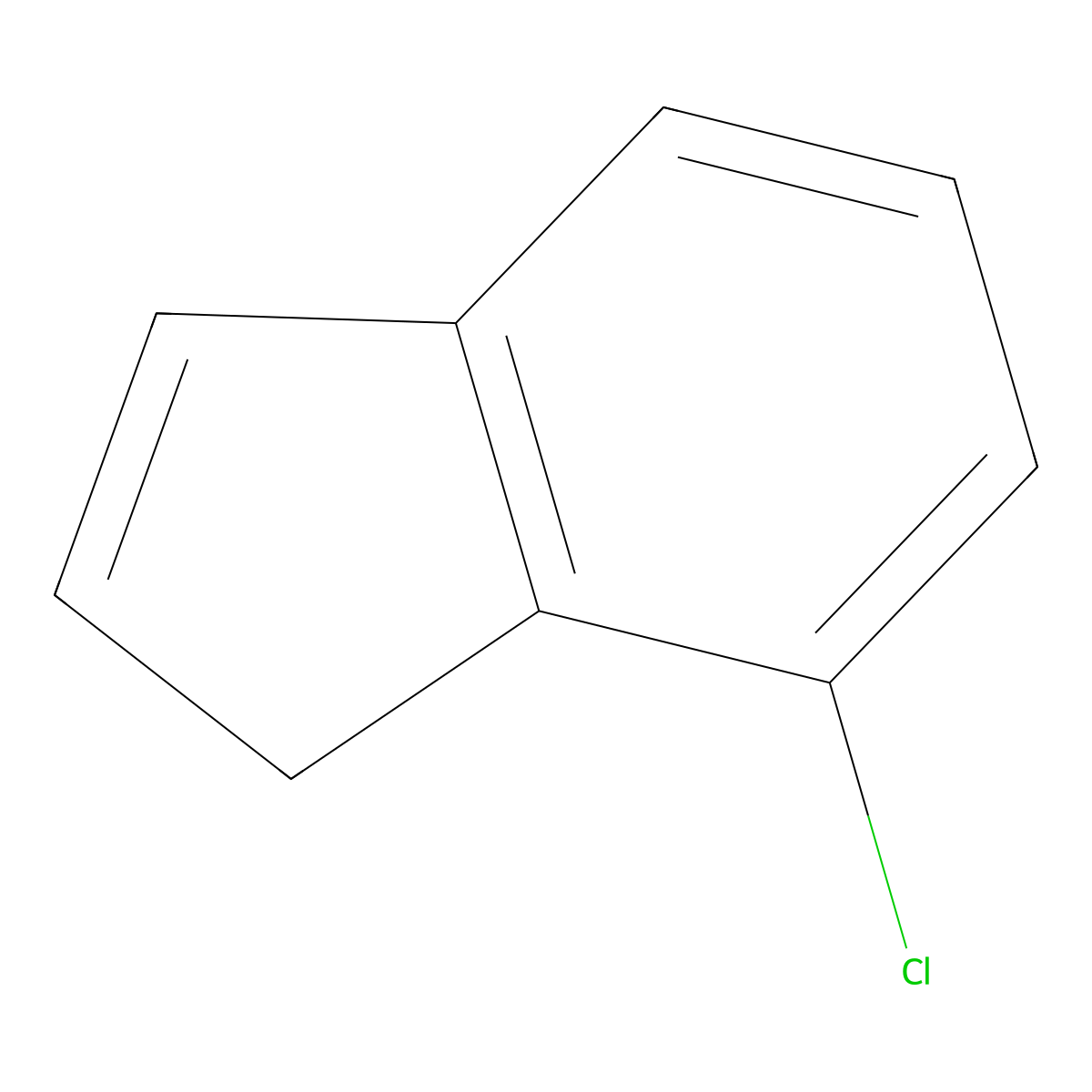7-Chloro-1H-indene molecular structure, CAS 52085-99-1
