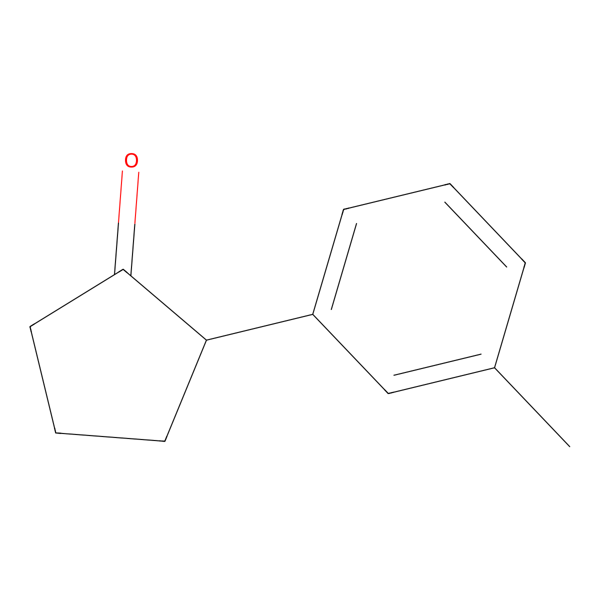 2-(3-Methylphenyl)cyclopentan-1-one molecular structure, CAS 52086-33-6