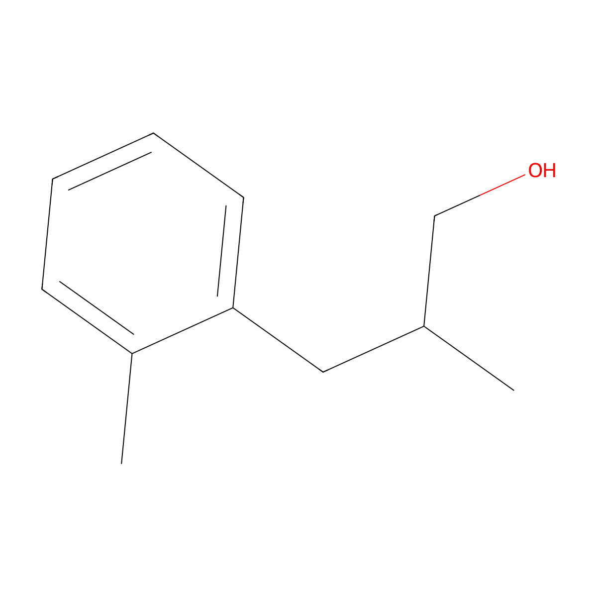 2-Methyl-3-(2-methylphenyl)propan-1-ol molecular structure, CAS 52086-52-9