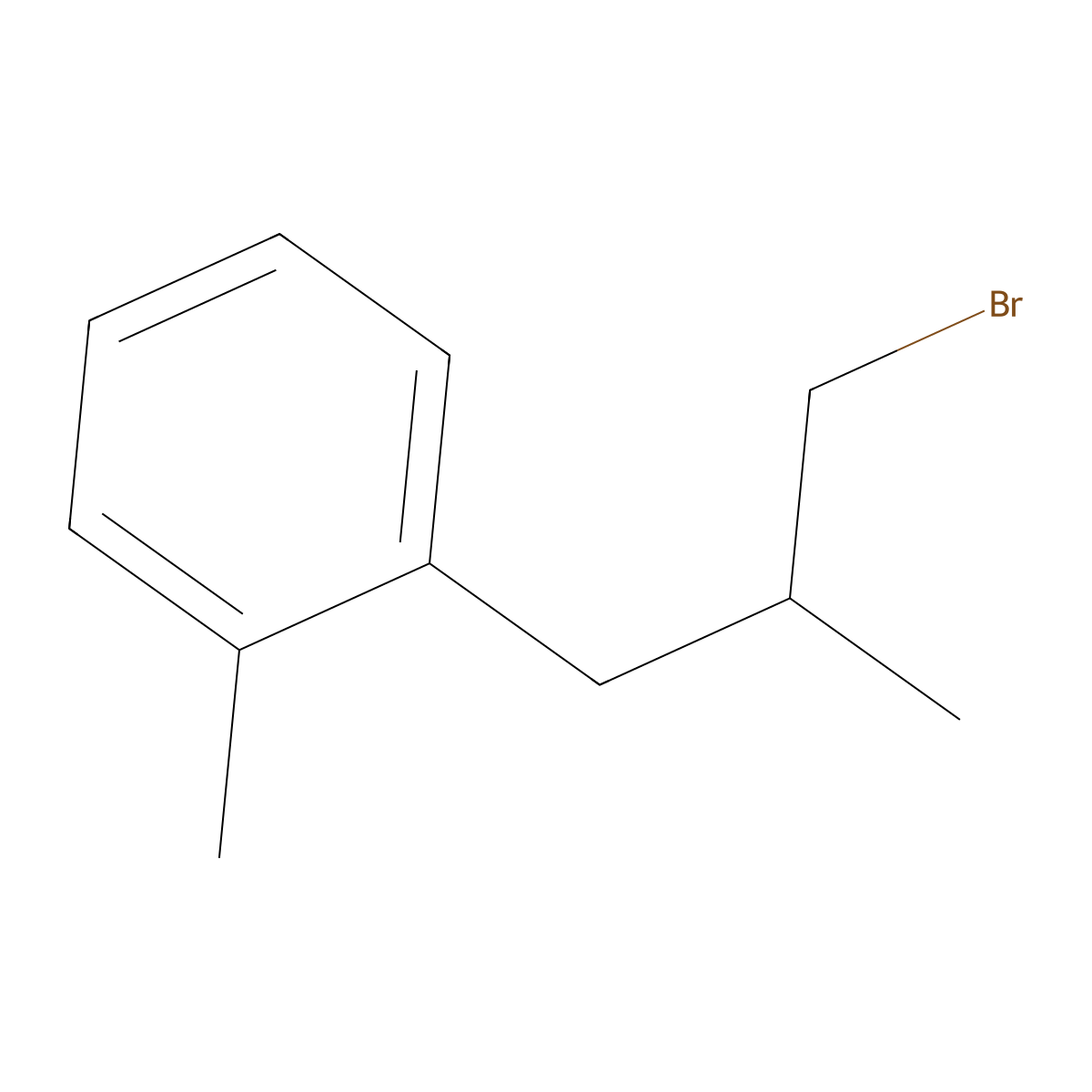 1-(3-Bromo-2-methylpropyl)-2-methylbenzene molecular structure, CAS 52086-53-0