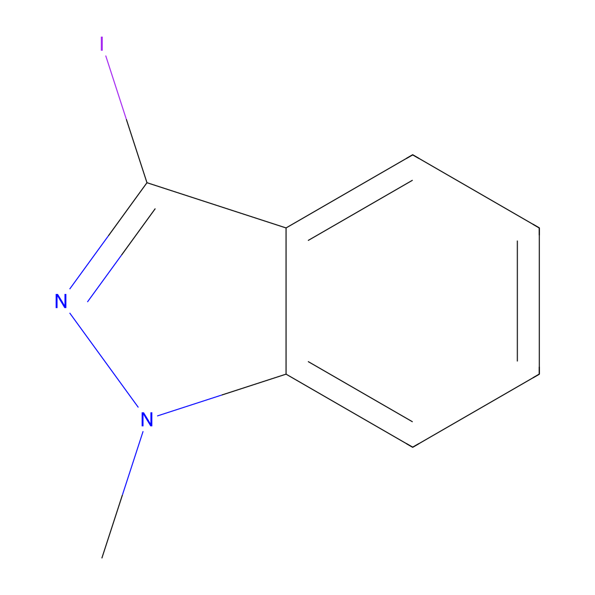3-Iodo-1-methyl-1H-indazole molecular structure, CAS 52088-10-5