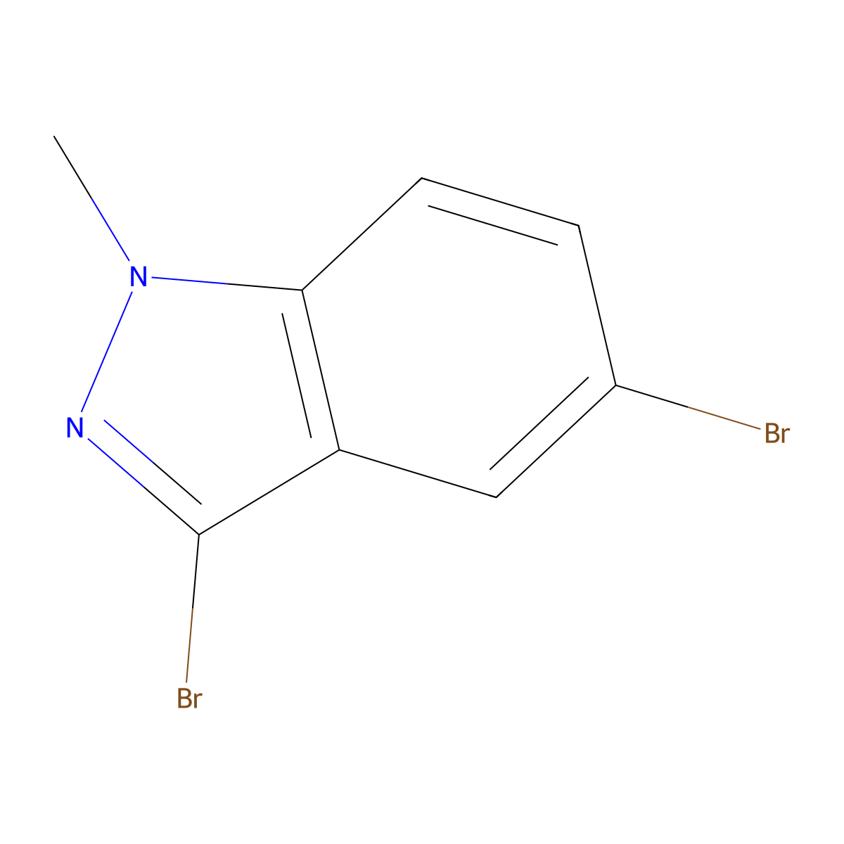 3,5-Dibromo-1-methyl-1H-indazole molecular structure, CAS 52088-11-6