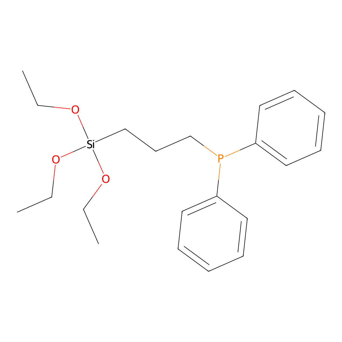 Diphenyl[3-(triethoxysilyl)propyl]phosphine molecular structure, CAS 52090-23-0