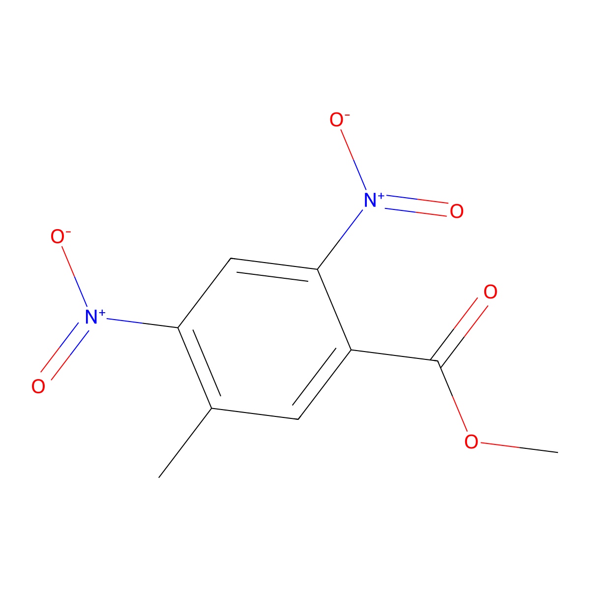 Methyl 5-methyl-2,4-dinitrobenzoate molecular structure, CAS 52090-25-2