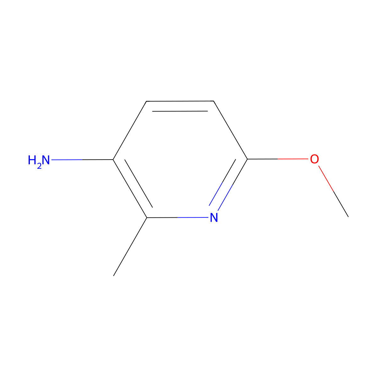 6-Methoxy-2-methylpyridin-3-amine molecular structure, CAS 52090-56-9