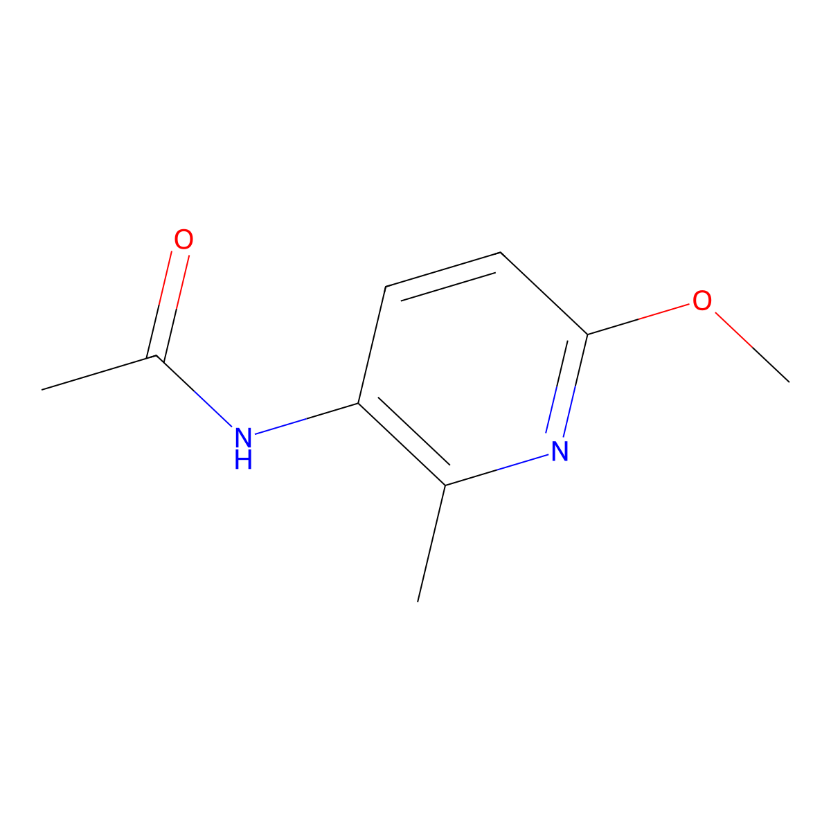 N-(6-methoxy-2-methylpyridin-3-yl)acetamide molecular structure, CAS 52090-65-0