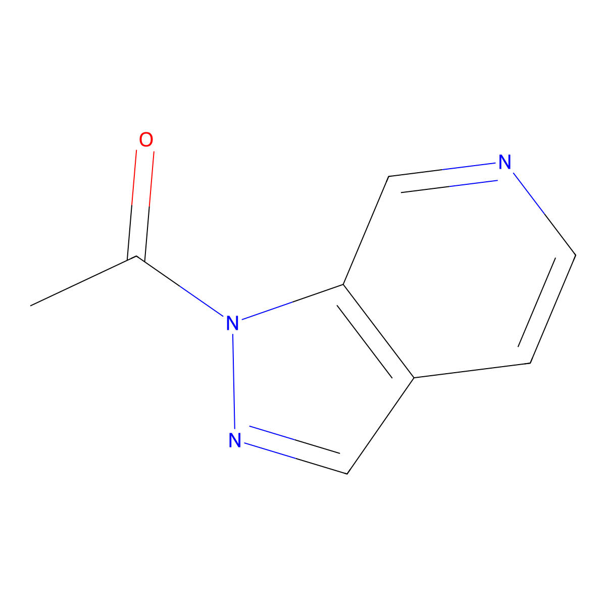 1-Acetylpyrazolo[3,4-c]pyridine molecular structure, CAS 52090-67-2