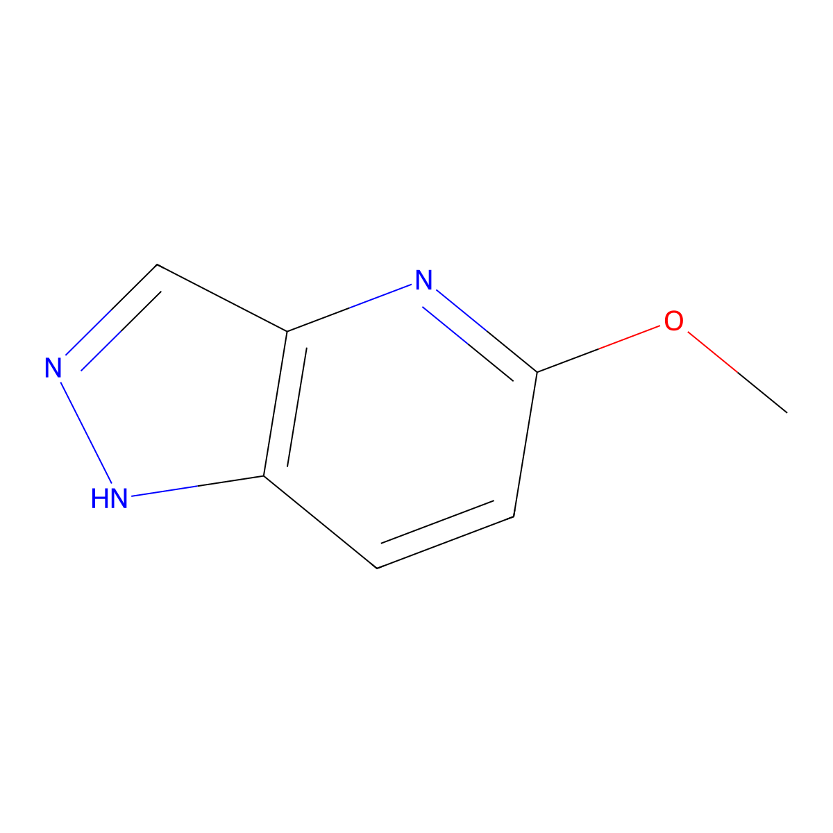 5-methoxy-1H-pyrazolo[4,3-b]pyridine molecular structure, CAS 52090-71-8