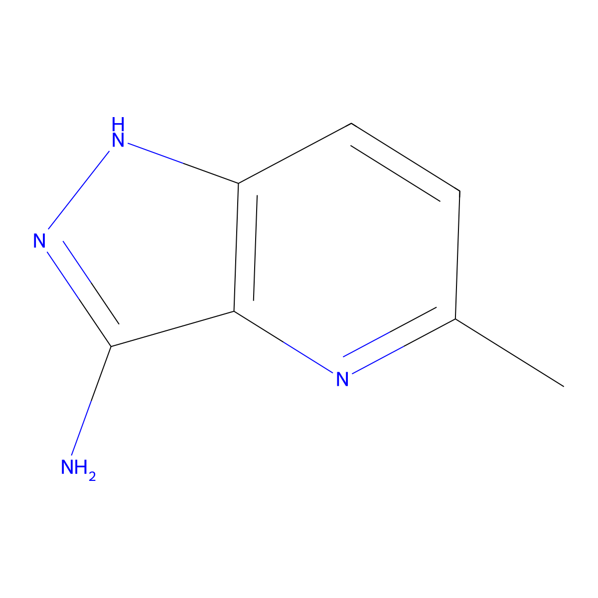 5-Methyl-1H-pyrazolo[4,3-b]pyridin-3-amine molecular structure, CAS 52090-86-5