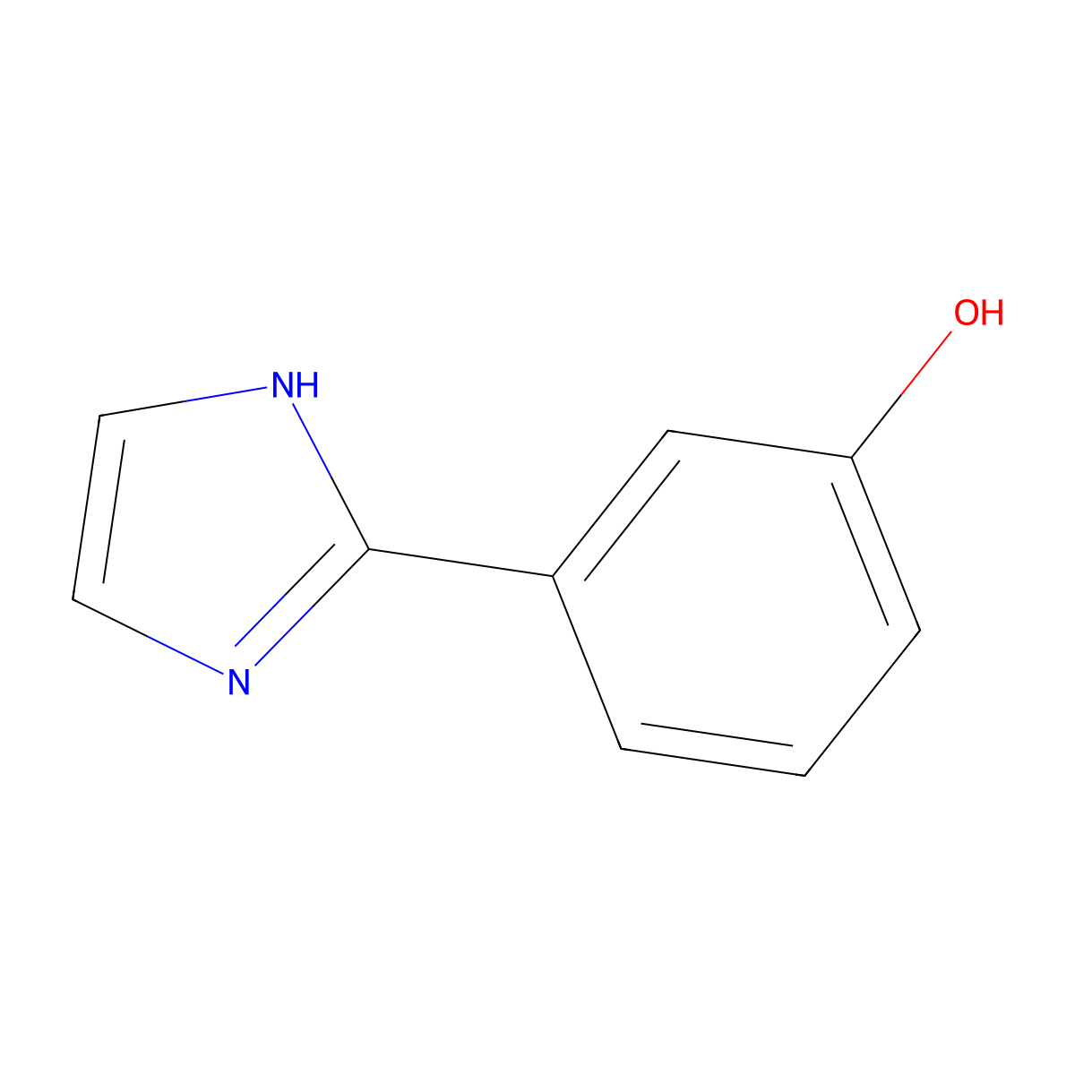 3-(1h-Imidazol-2-yl)phenol molecular structure, CAS 52091-36-8