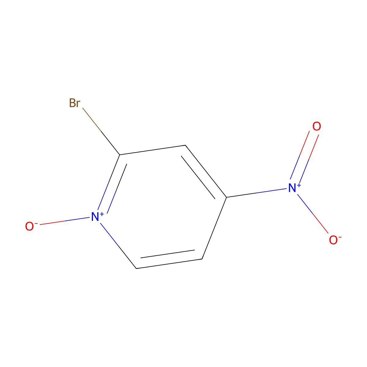 2-Bromo-4-nitropyridine N-oxide molecular structure, CAS 52092-43-0