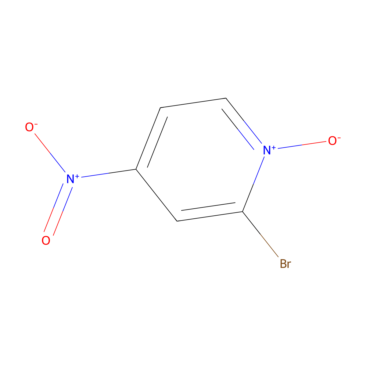 2-Bromo-4-nitropyridine N-oxide molecular structure, CAS 52092-43-0