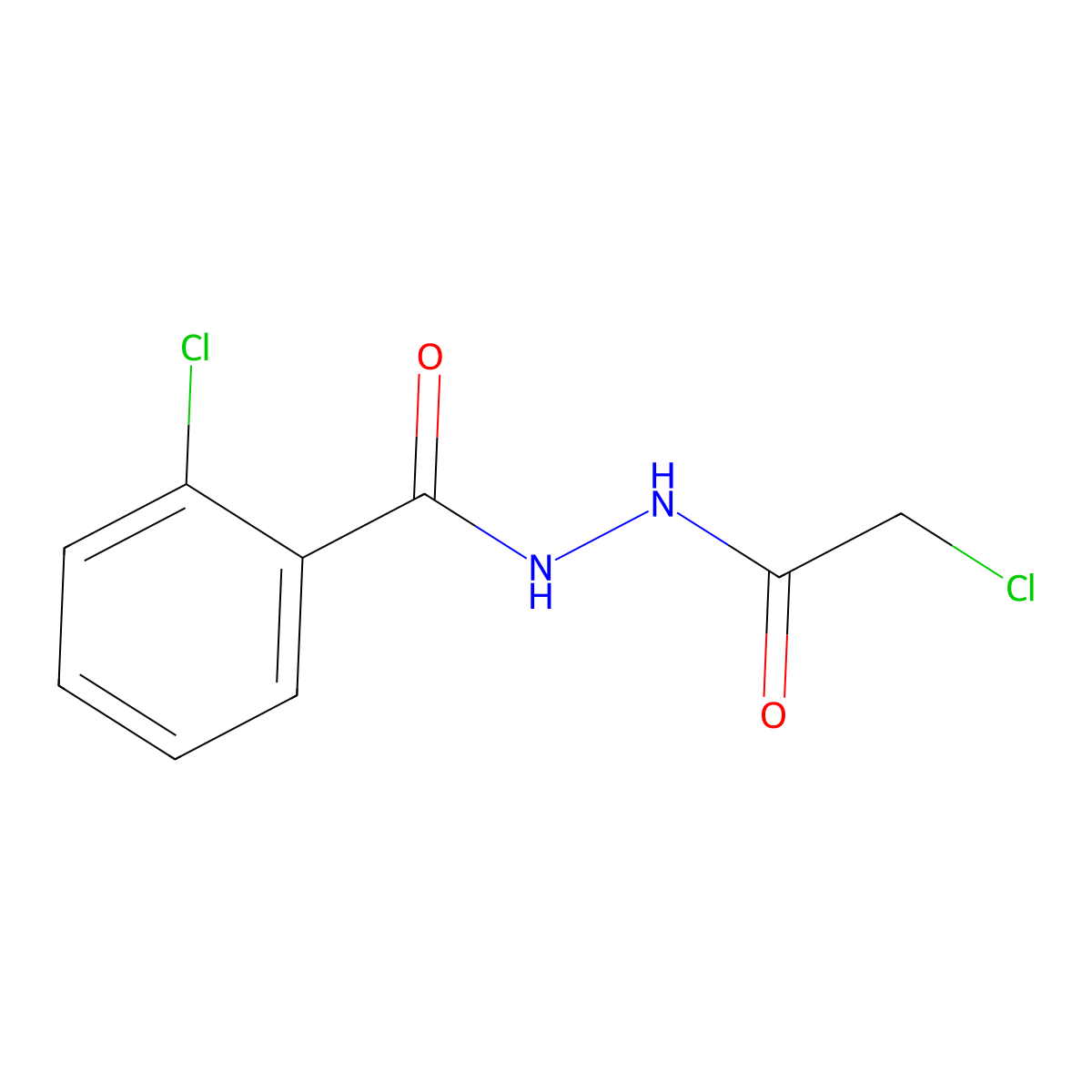 2-chloro-N'-(chloroacetyl)benzohydrazide molecular structure, CAS 52093-13-7