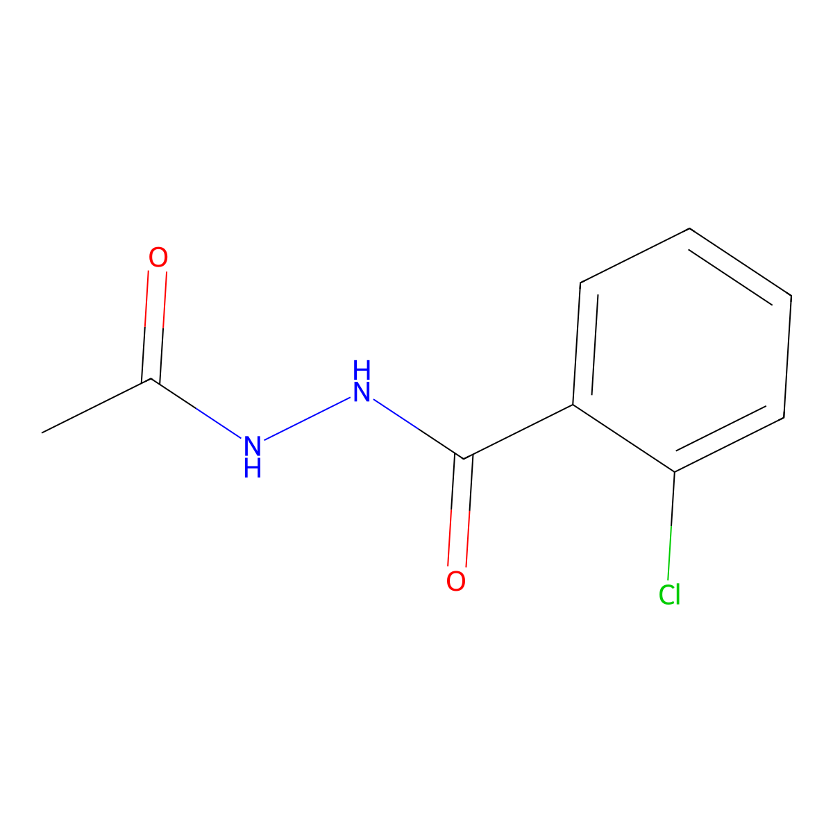 N'-acetyl-2-chlorobenzohydrazide molecular structure, CAS 52093-17-1