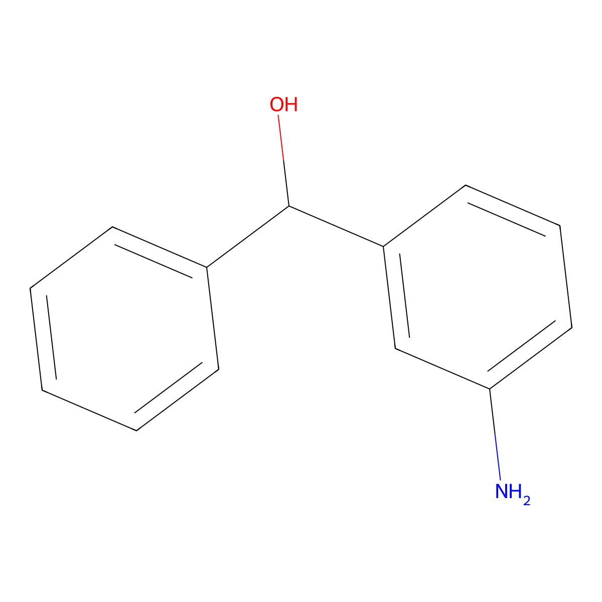 (3-Aminophenyl)(phenyl)methanol molecular structure, CAS 52093-45-5