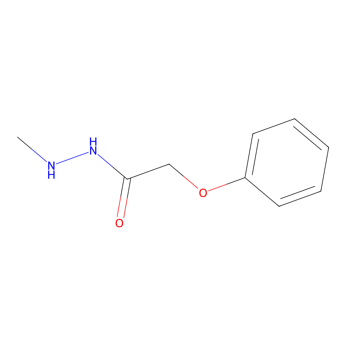 N'-methyl-2-phenoxyacetohydrazide molecular structure, CAS 52093-76-2