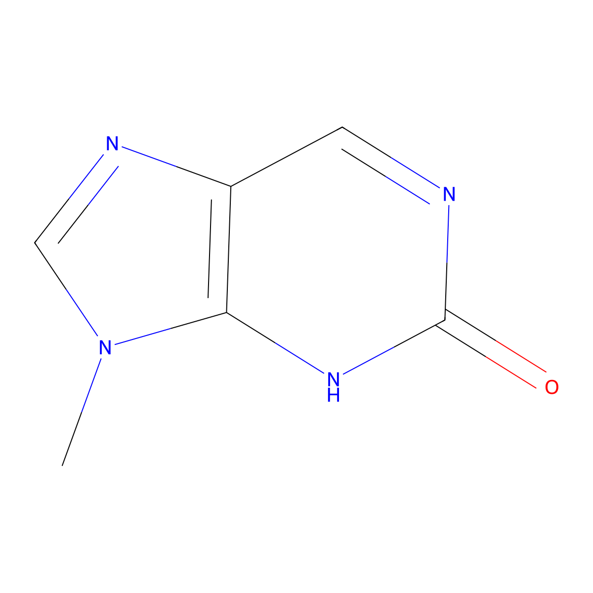 9-Methyl-9H-purin-2-ol molecular structure, CAS 52093-83-1