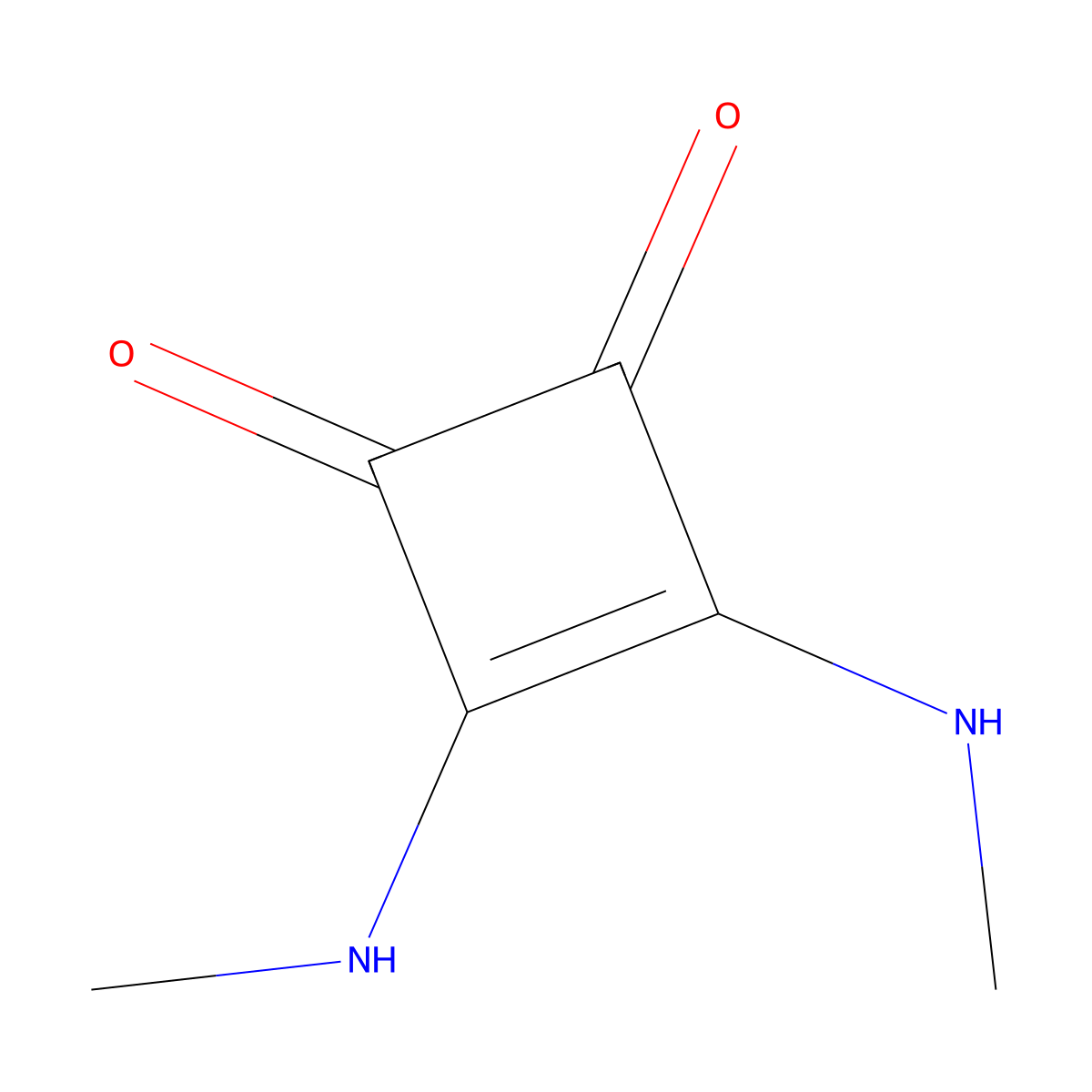 Bis(methylamino)cyclobut-3-ene-1,2-dione molecular structure, CAS 52094-05-0