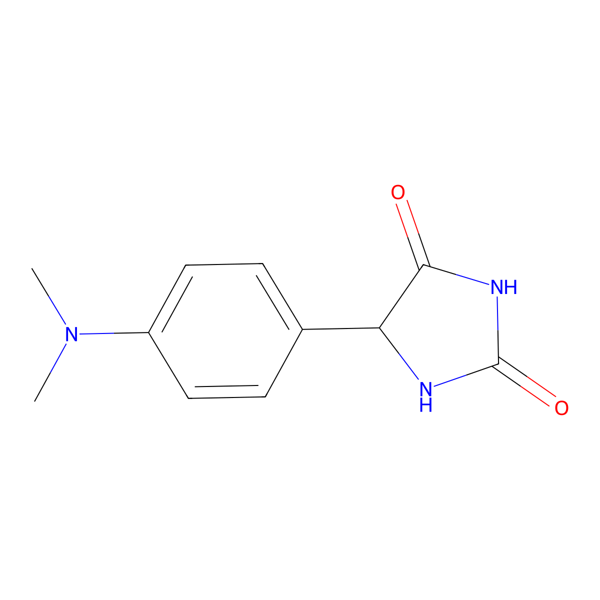 Hydantoin, 5-(4-dimethylaminophenyl)- molecular structure, CAS 52094-63-0