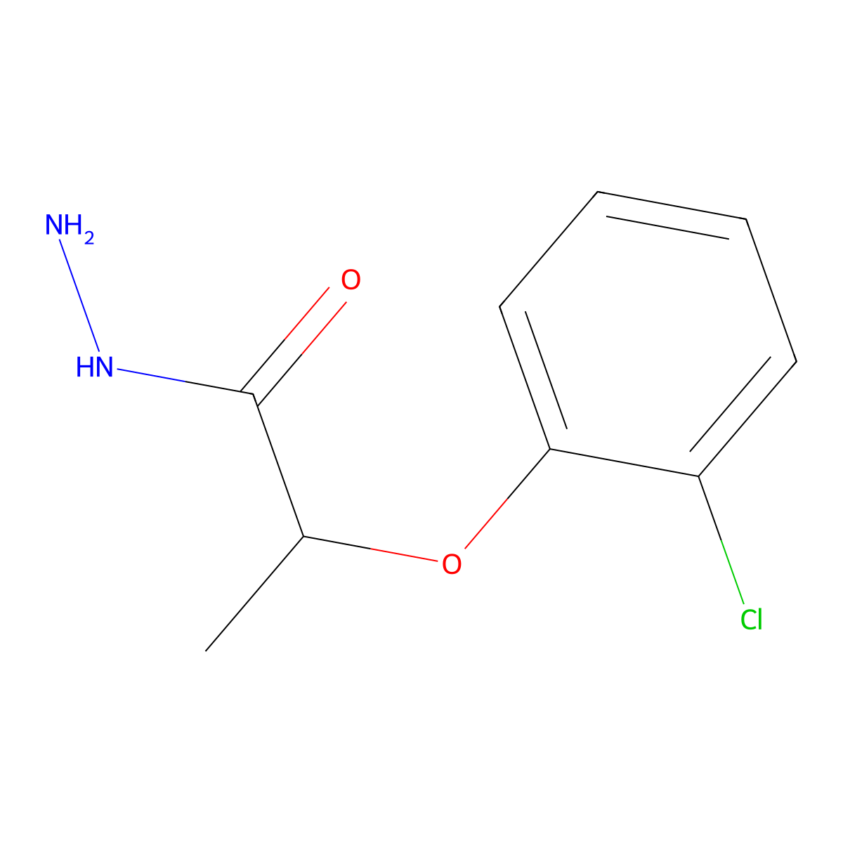 2-(2-Chlorophenoxy)propanohydrazide molecular structure, CAS 52094-94-7