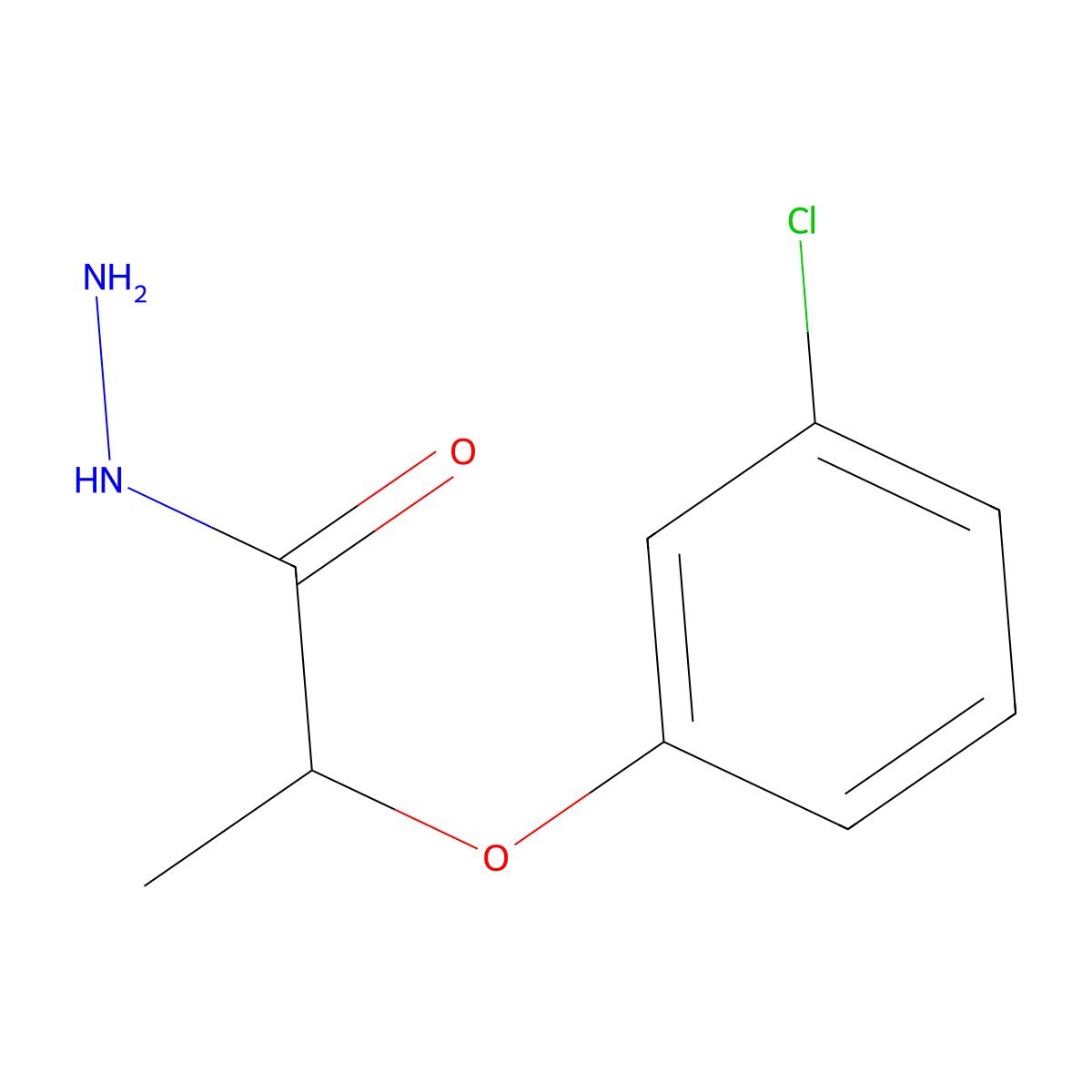 2-(3-Chlorophenoxy)propanehydrazide molecular structure, CAS 52094-95-8