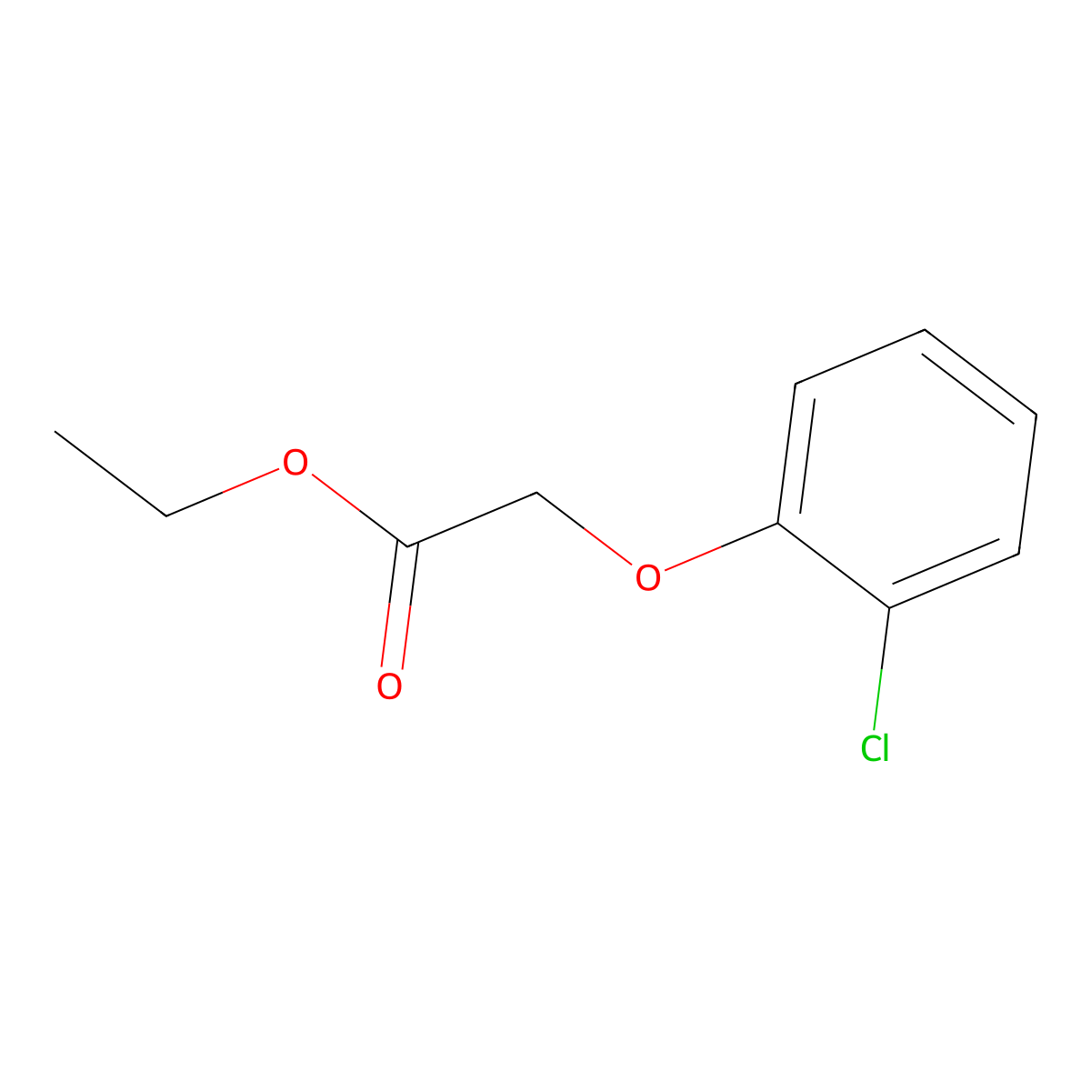 Ethyl 2-(2-chlorophenoxy)acetate molecular structure, CAS 52094-97-0