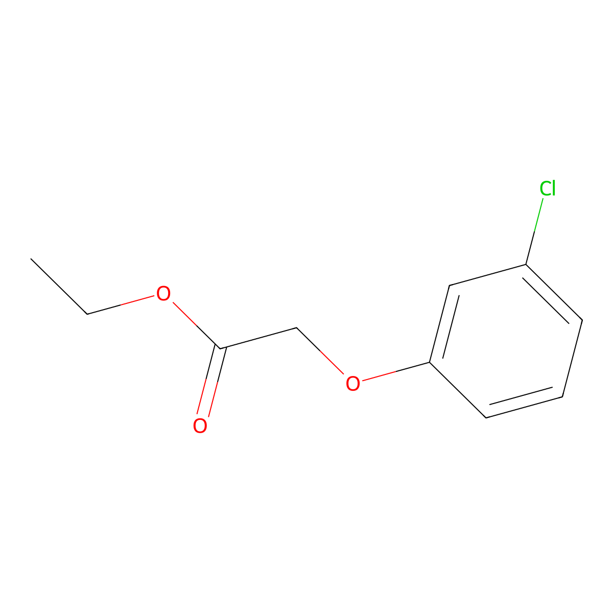 Ethyl 2-(3-chlorophenoxy)acetate molecular structure, CAS 52094-98-1