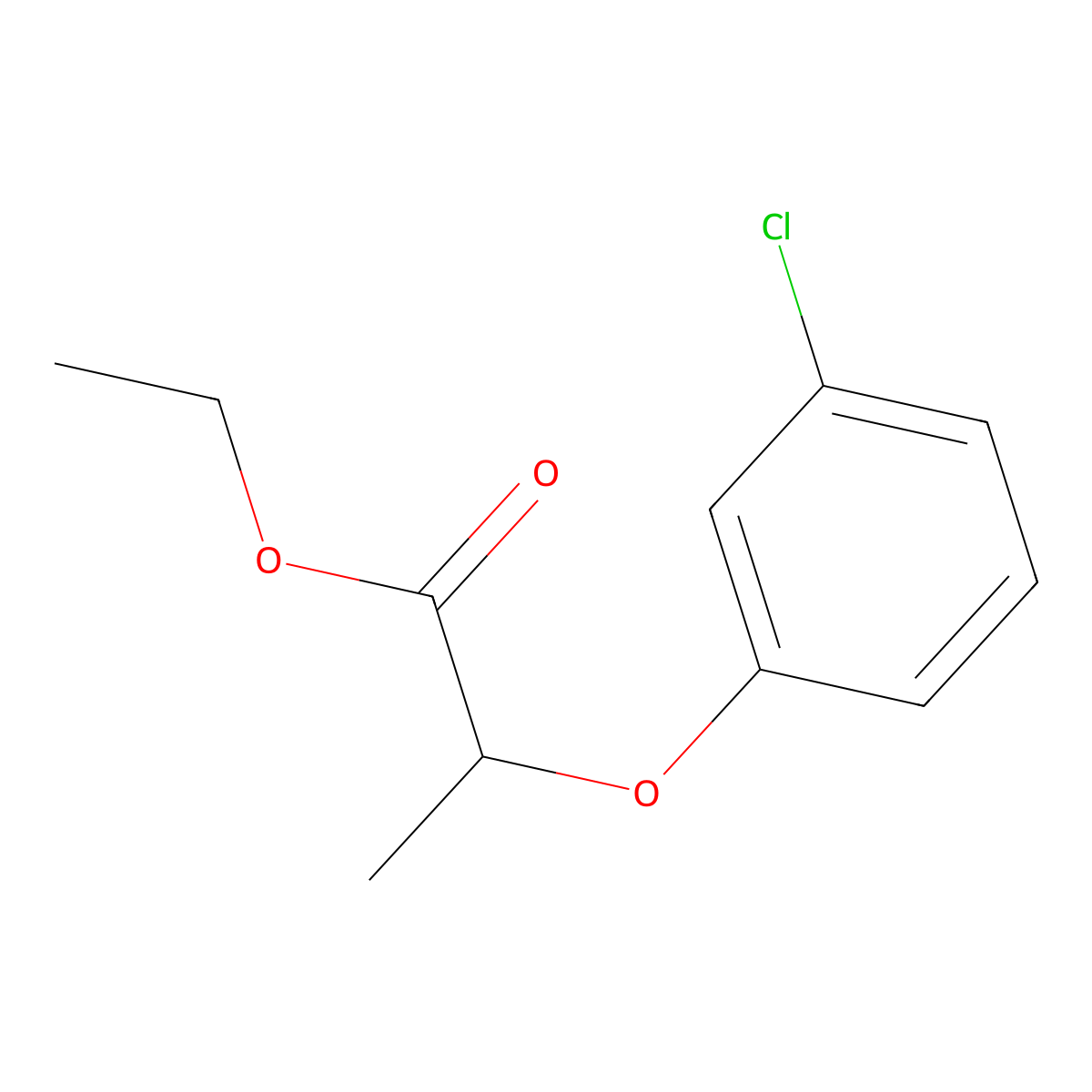 Ethyl 2-(3-chlorophenoxy)propanoate molecular structure, CAS 52095-00-8