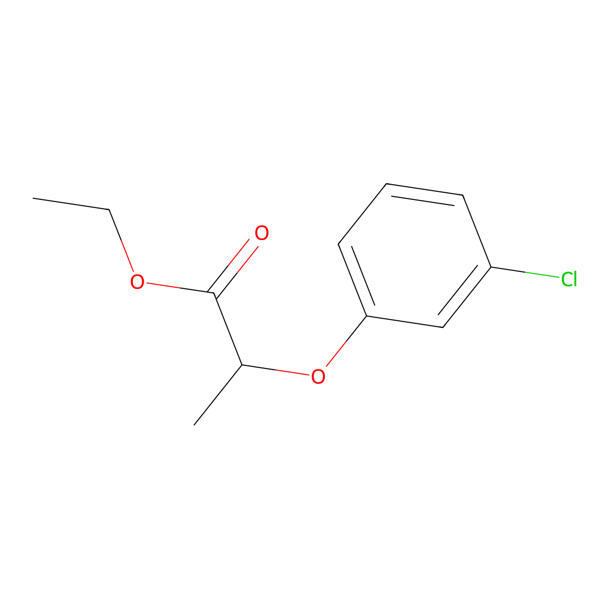 Ethyl 2-(3-chlorophenoxy)propanoate molecular structure, CAS 52095-00-8