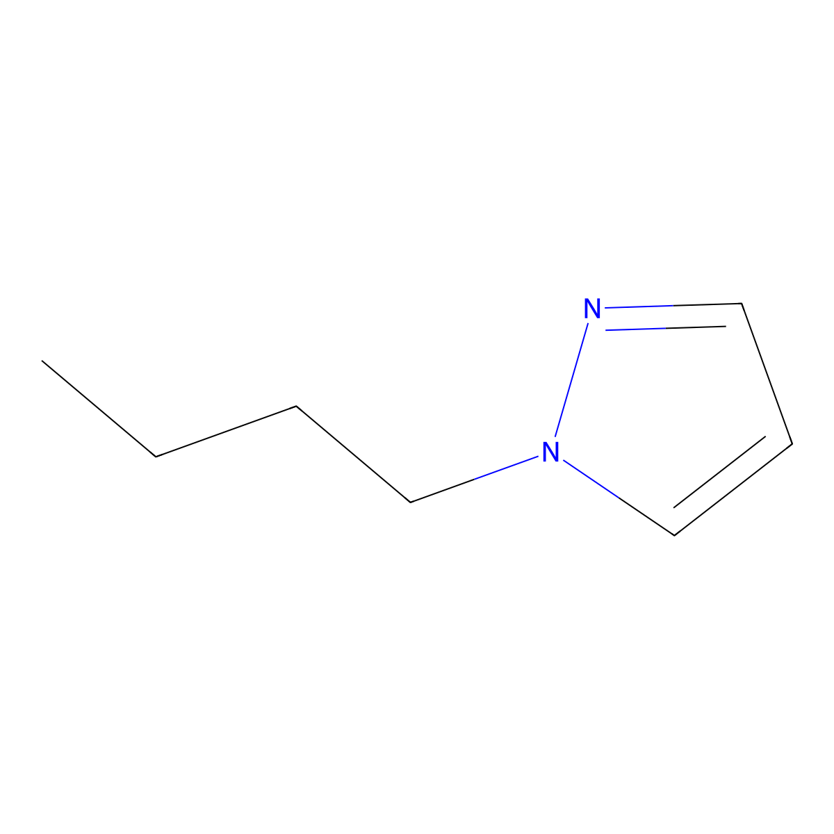 1-butyl-1H-pyrazole molecular structure, CAS 52096-24-9