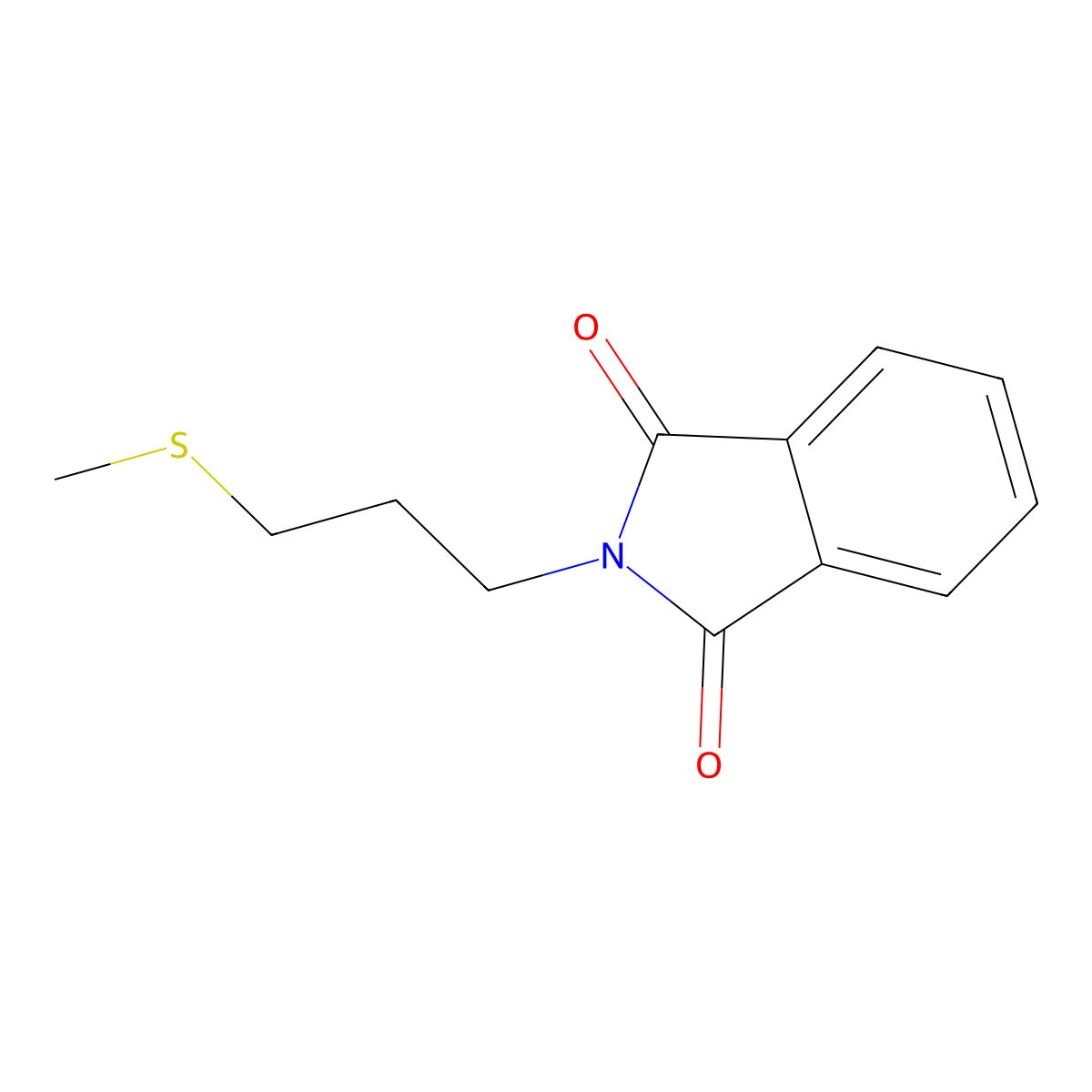 2-(3-(Methylthio)propyl)isoindoline-1,3-dione molecular structure, CAS 52096-79-4