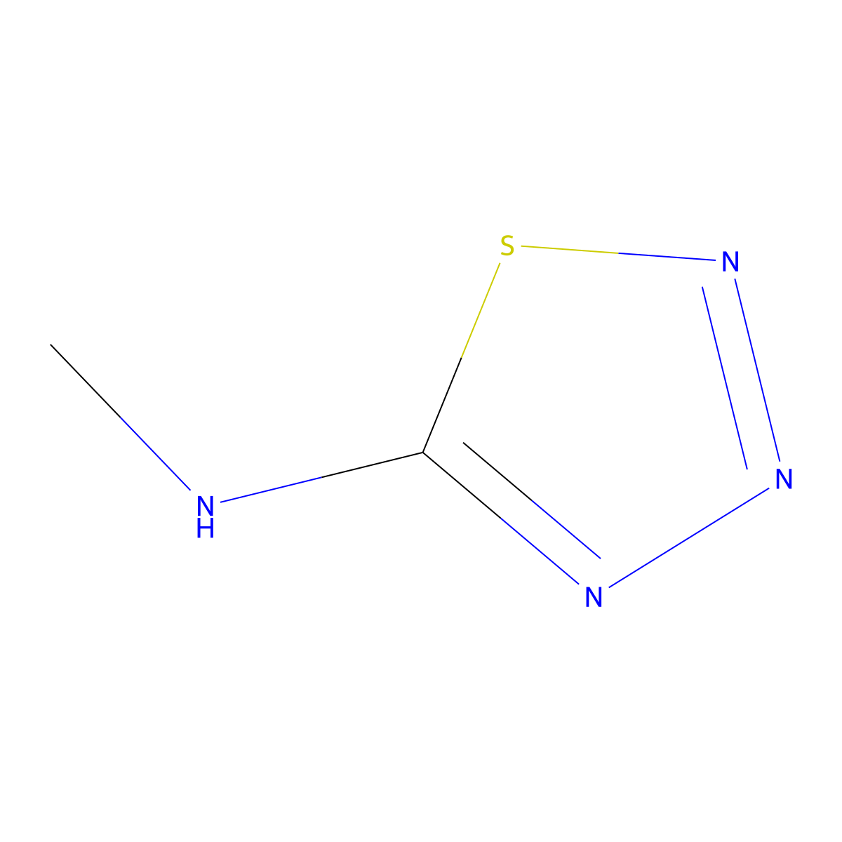 N-Methyl-1,2,3,4-thiatriazol-5-amine molecular structure, CAS 52098-72-3