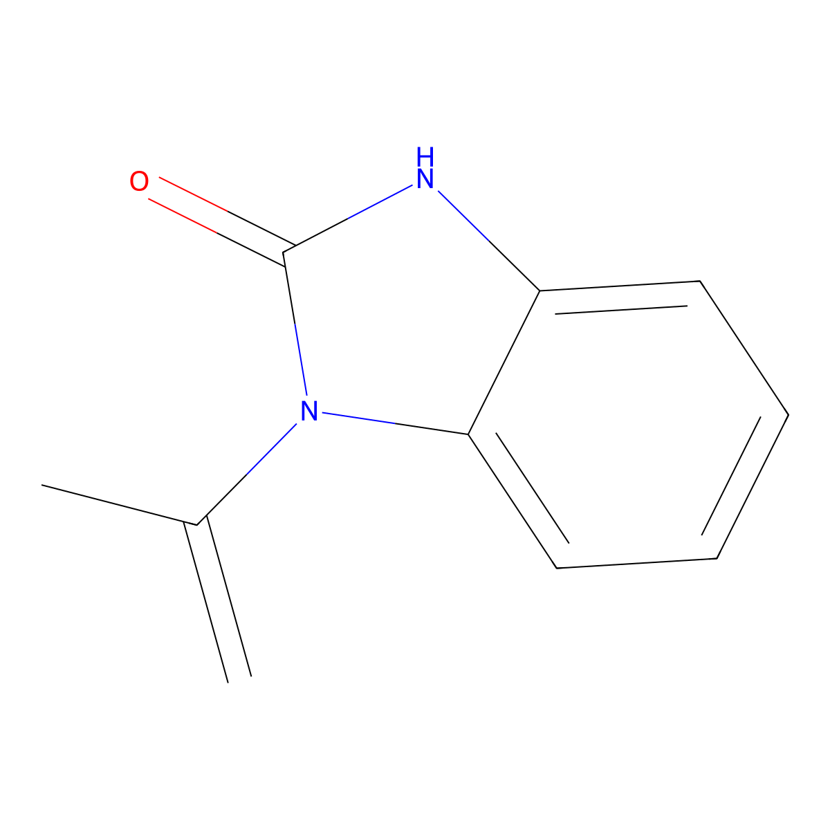 1,3-Dihydro-1-(1-methylvinyl)-2H-benzimidazol-2-one molecular structure, CAS 52099-72-6