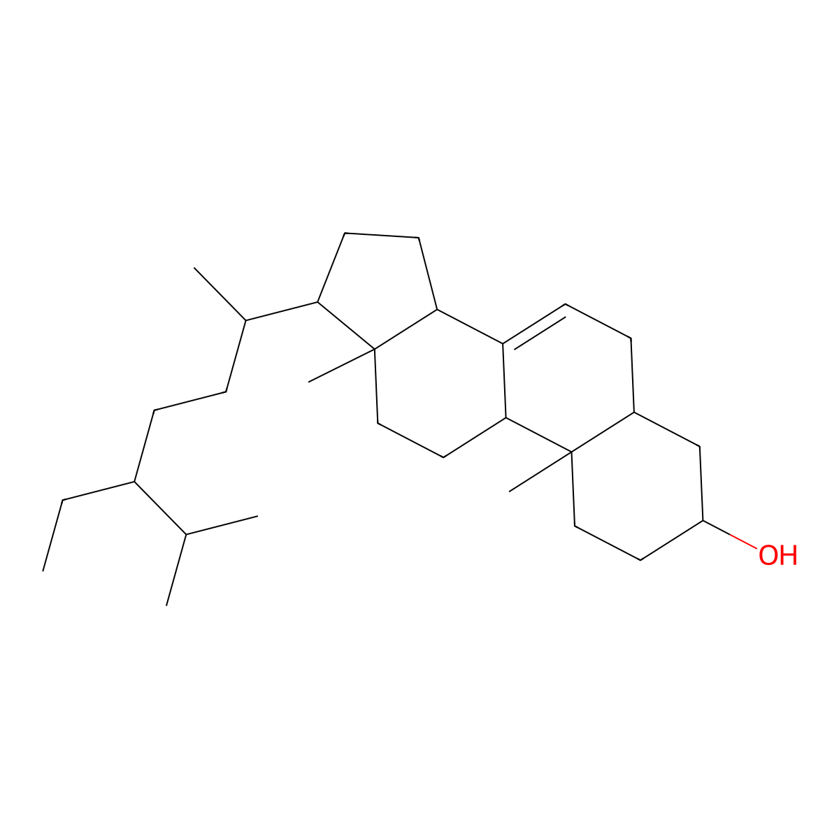 Schottenol molecular structure, CAS 521-03-9