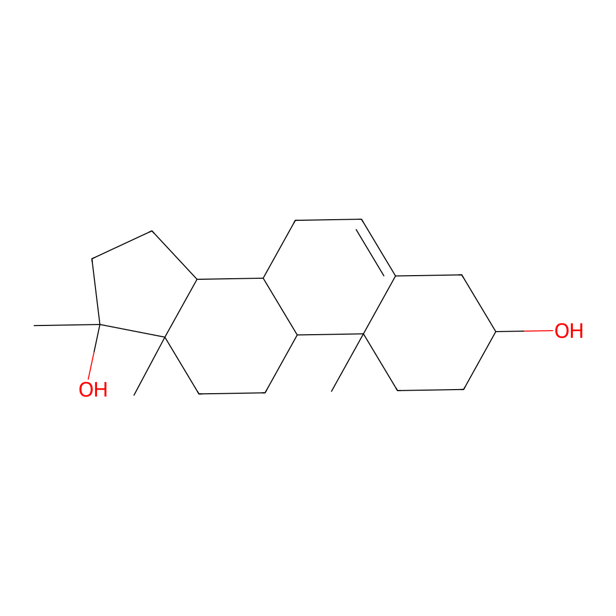 Methandriol molecular structure, CAS 521-10-8