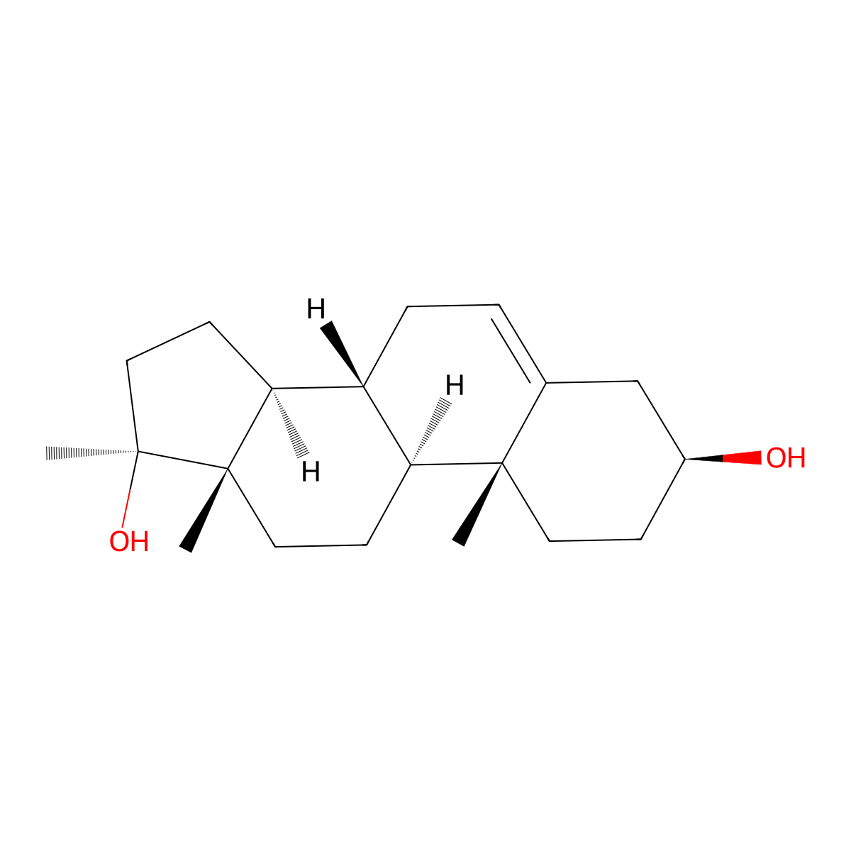 Methandriol molecular structure, CAS 521-10-8