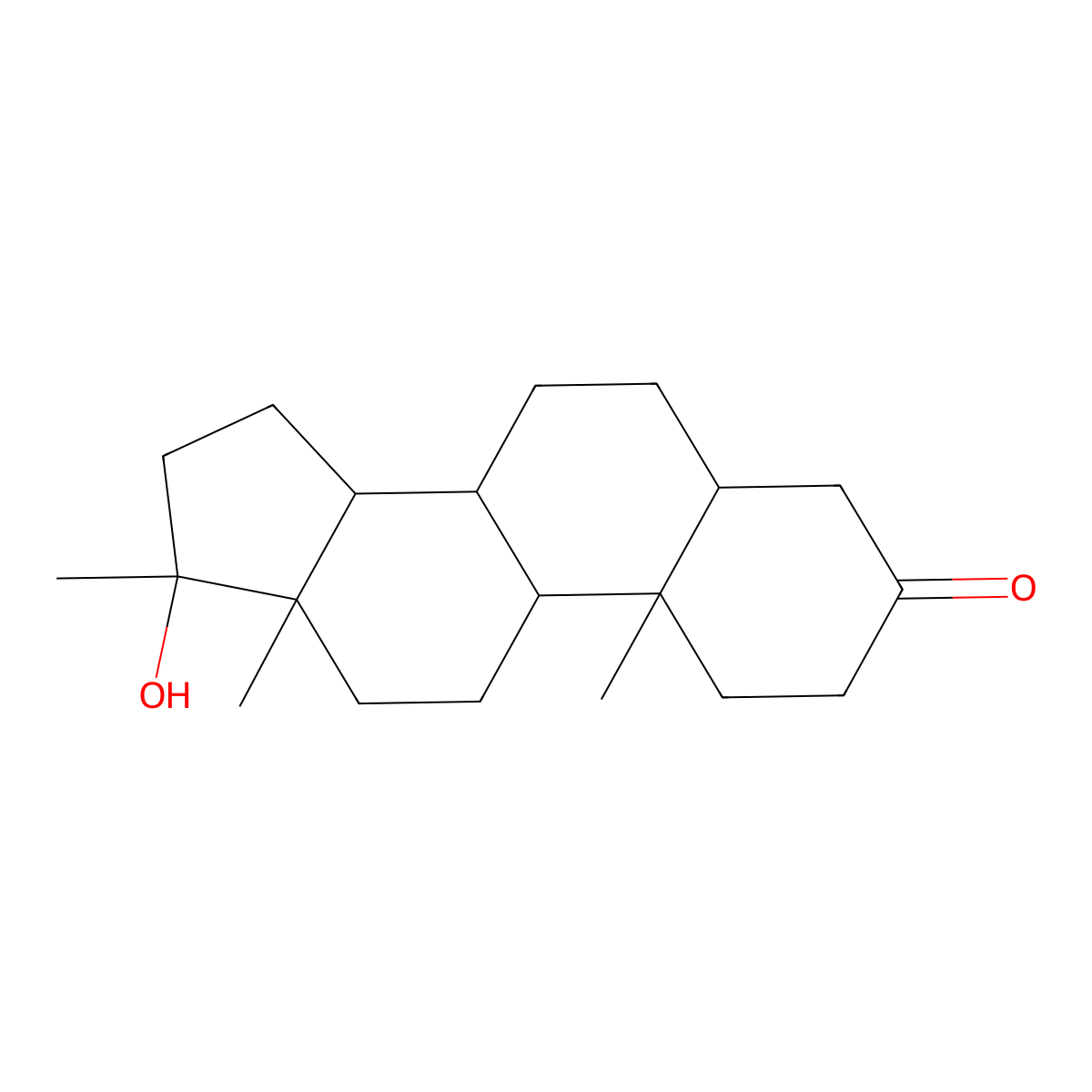 Mestanolone molecular structure, CAS 521-11-9